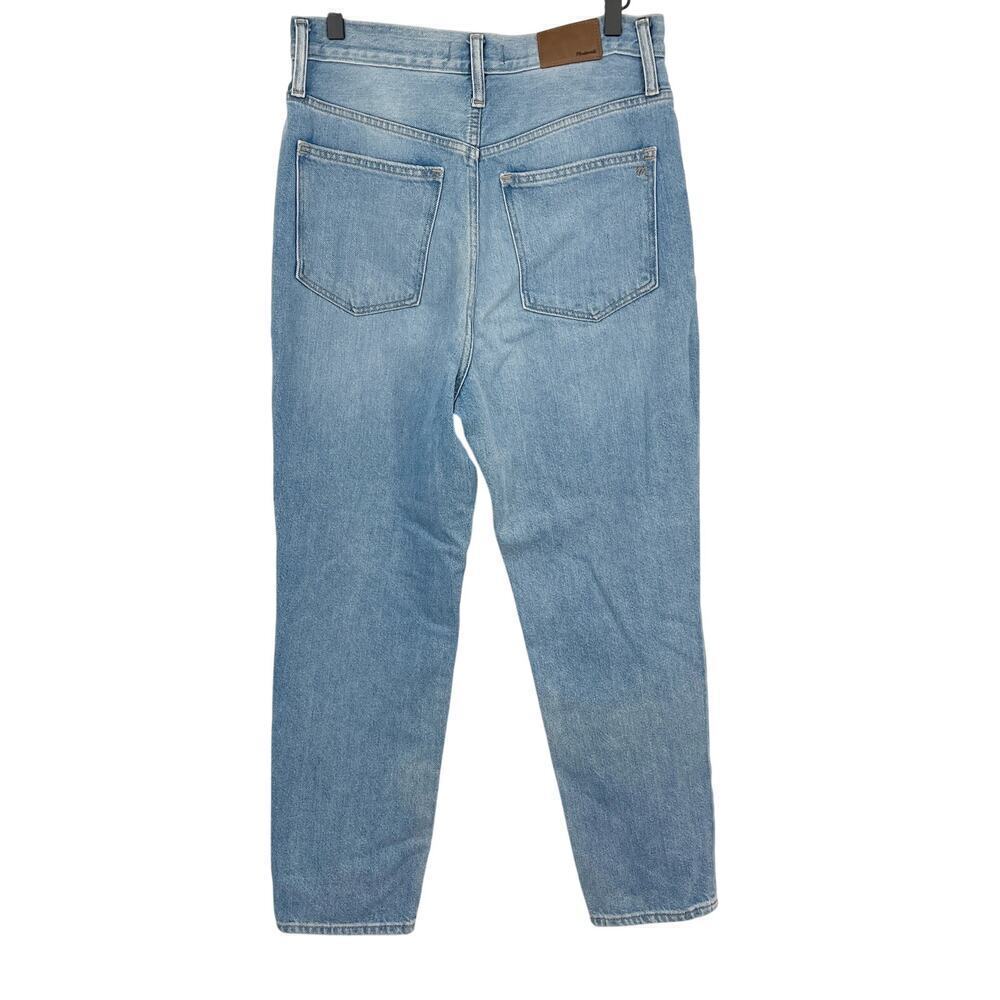Madewell The Momjean Gilford Wash Ripped Edition Straight Leg High Waist Jean 29 - Picture 10 of 11